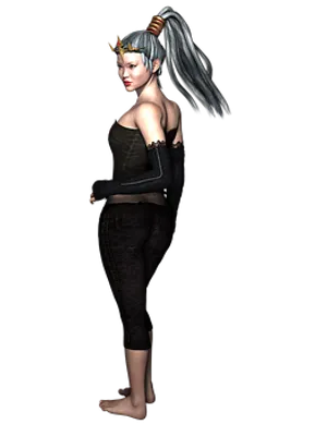 Fantasy Queen Character Rendering PNG image