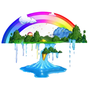 Fantasy Rainbow Landscape PNG 04292024
