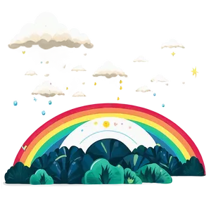 Fantasy Rainbow Landscape Png Ssk PNG image