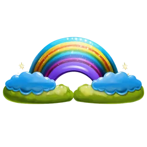 Fantasy Rainbow With Clouds PNG Xgj