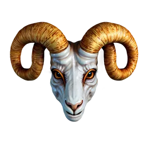 Fantasy Ram Head Creature PNG Fcu41