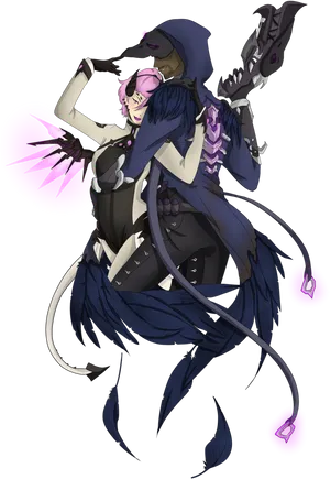 Fantasy Reaper Character Art PNG image