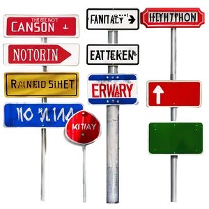 Fantasy Street Signs Png 06212024 PNG image