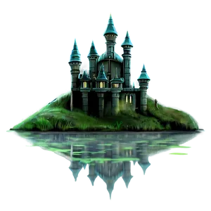 Fantasy Swamp Castle Png 06122024 PNG image