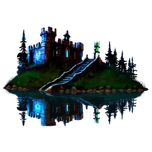 Fantasy Swamp Castle Png 06122024 PNG image