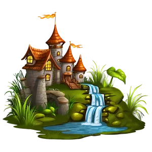 Fantasy Swamp Castle Png 06122024 PNG image