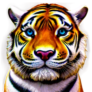 Fantasy Tiger Face Glow PNG 19 PNG
