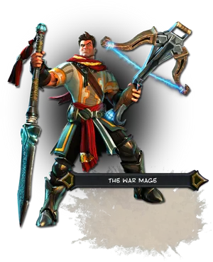 Fantasy War Magewith Weapons PNG