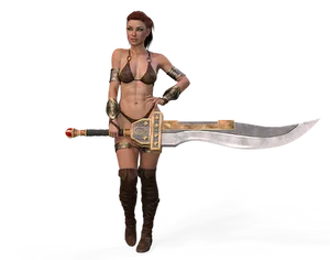 Fantasy Warrior Womanwith Sword