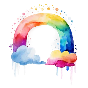 Fantasy Watercolor Rainbow Png Jgq PNG image