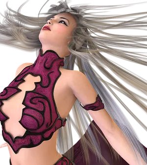 Fantasy Woman Dynamic Hair Flow