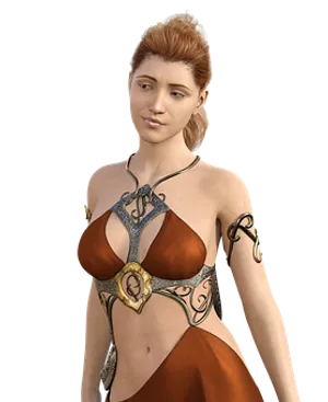 Fantasy Womanin Ornate Costume PNG image