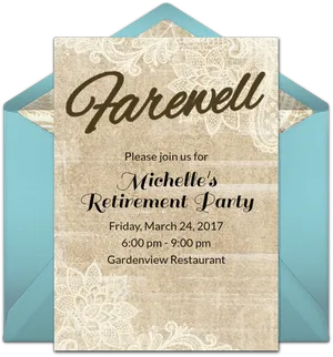 Farewell Invitation Card Design PNG image