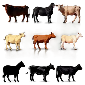 Farm Animal Silhouettes PNG 67