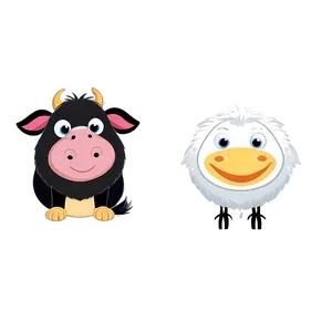 Farm Animals Cartoon Character PNG Slh91 PNG