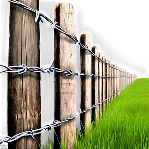 Farm Barbed Wire Fence Png 06212024 PNG image