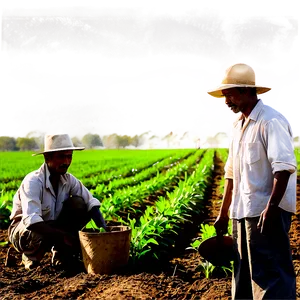 Farm Workers In Field PNG Rdp24