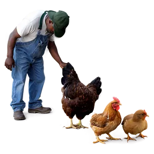 Farmer And Chicken Png Nsg PNG image
