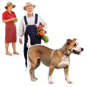 Farmer And Dog Png 05242024 PNG image