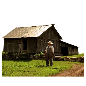 Farmer And Farmhouse Png 05242024 PNG image