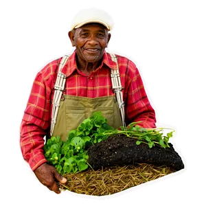 Farmer And Farmhouse Png Xoc PNG image