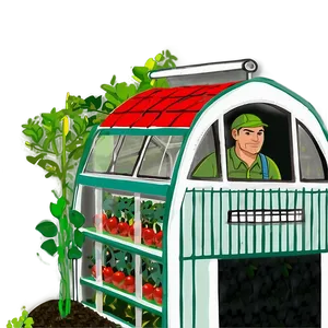 Farmer And Greenhouse Png Pfa PNG image