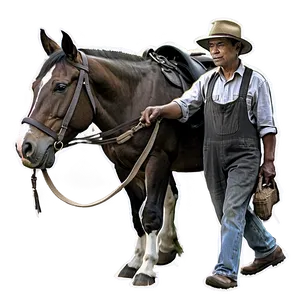 Farmer And Horse Png 19 PNG image