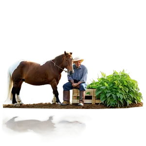 Farmer And Horse Png Ypx81 PNG image