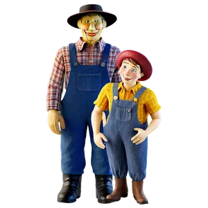 Farmer And Scarecrow Png Fsf PNG image