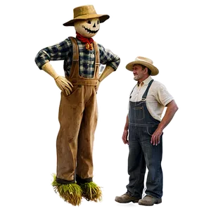 Farmer And Scarecrow Png Myc PNG image