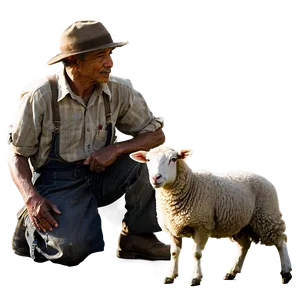 Farmer And Sheep Png Ikd92 PNG image
