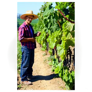Farmer And Vineyard Png Rpw PNG image