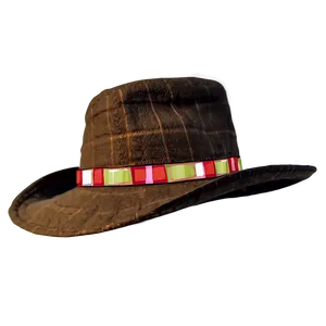 Farmer Hat With Plaid Ribbon Png 19 PNG image