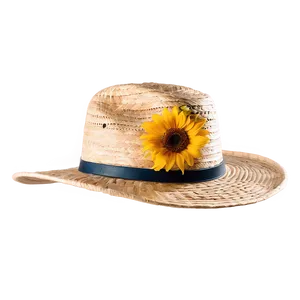 Farmer Hat With Sunflower Png 64 PNG image