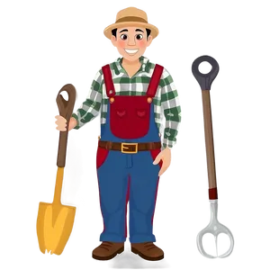 Farmer Holding Tools Png 54 PNG image