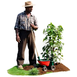 Farmer In Garden Png Vee1 PNG image