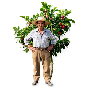 Farmer In Orchard Png Cyh PNG image