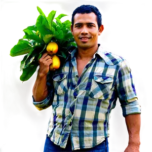 Farmer In Orchard Png Rvp PNG image