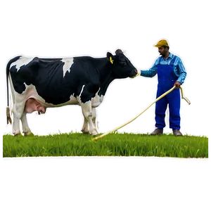 Farmer Milking Cow Png Fvk39 PNG image