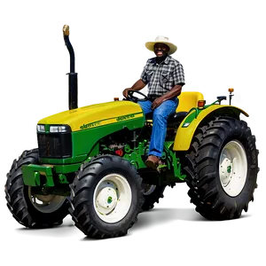 Farmer On John Deere Tractor Png Epk PNG image