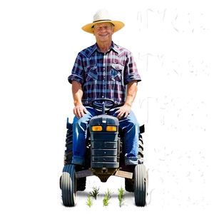 Farmer On Tractor Png Jul PNG image