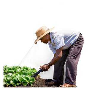 Farmer Watering Plants Png 05242024 PNG image