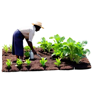 Farmer Watering Plants Png 19 PNG image
