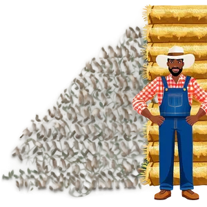 Farmer With Hay Bale Png 59 PNG image