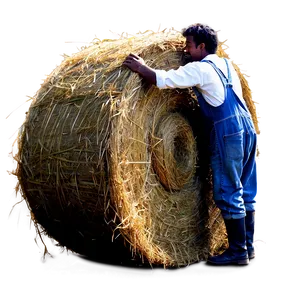 Farmer With Hay Bale Png Lil72 PNG image