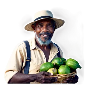 Farmer With Organic Produce Png 05242024 PNG image