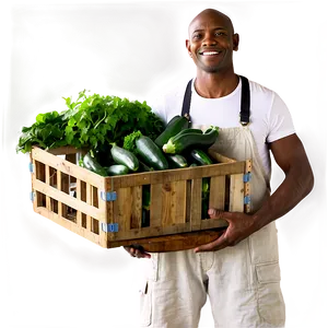 Farmer With Organic Produce Png Jhq79 PNG image