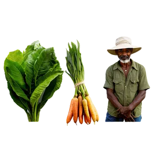 Farmer With Organic Produce Png Tcl26 PNG image