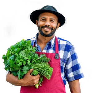 Farmer With Vegetables Png 05242024 PNG image