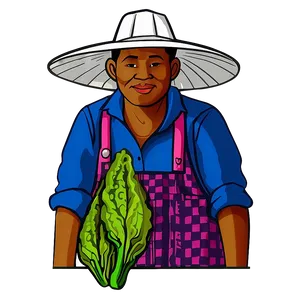 Farmer With Vegetables Png Fvg PNG image